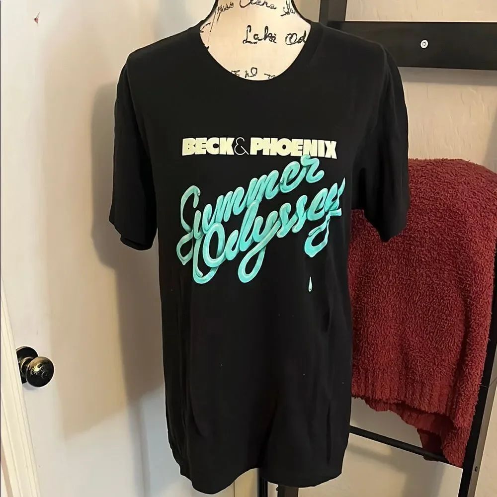 Beck & Phoenix Black Graphic Summer Odyssey Pullover T-Shirt